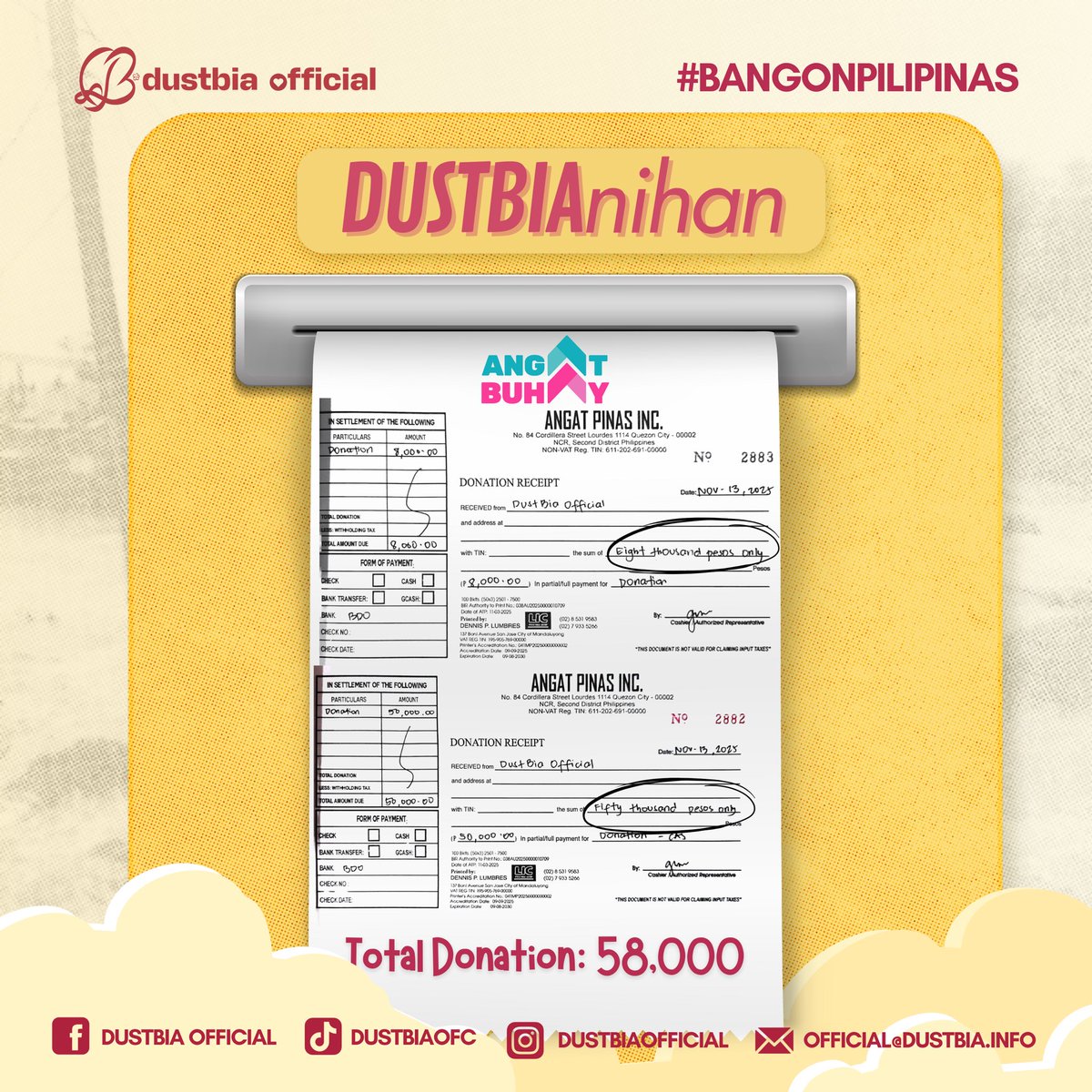 dusbiofc's tweet image. 𝐒𝐏𝐑𝐄𝐀𝐃𝐈𝐍𝐆 𝐋𝐎𝐕𝐄 𝐁𝐄𝐘𝐎𝐍𝐃 𝐓𝐇𝐄 𝐅𝐀𝐍𝐃𝐎𝐌

Even the smallest act of kindness can be a big contribution in making the world a better place. We are blessed to inform you that through your donations for Typhoon Tino and Typhoon Uwan victims, we were able to send…