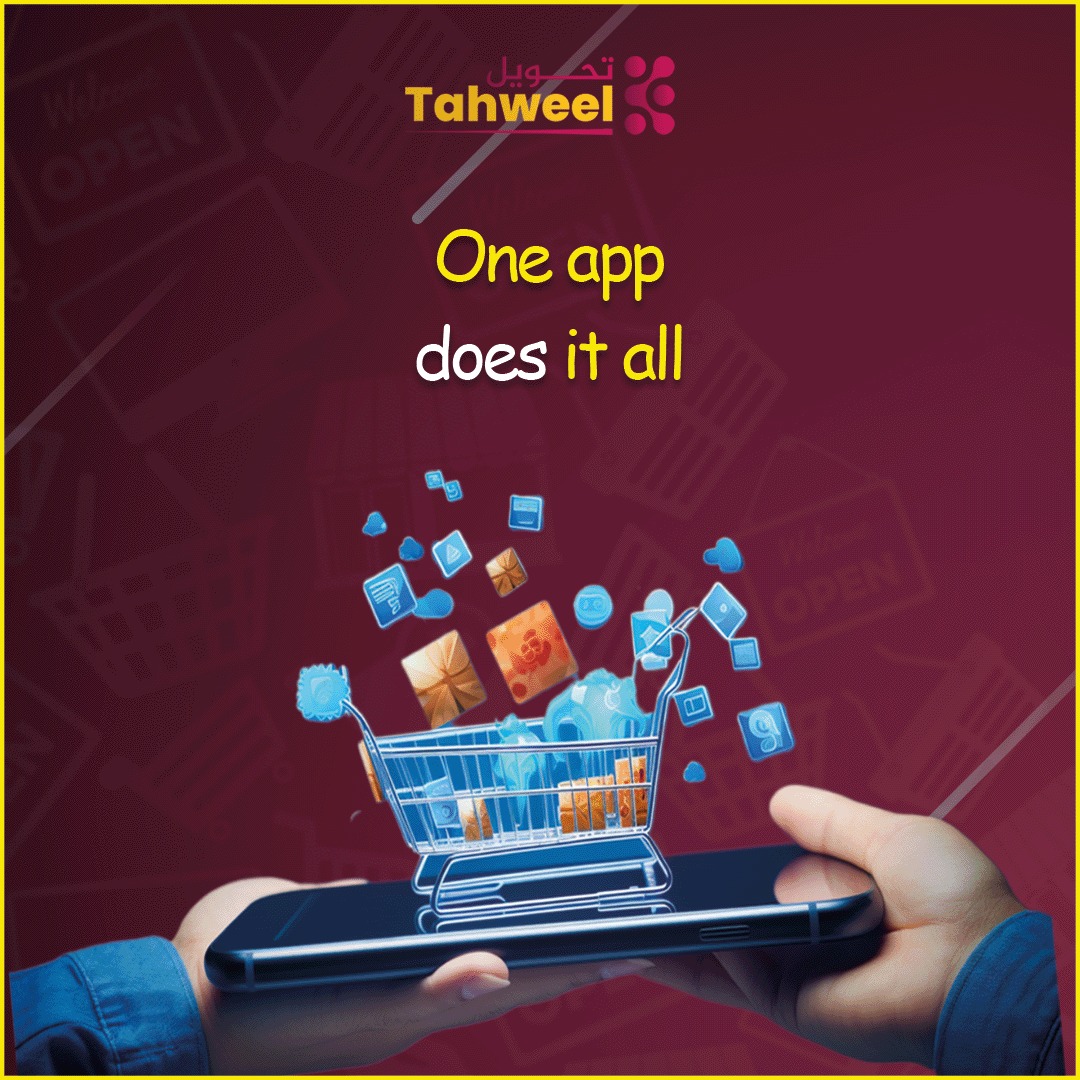 Tahweelapp's tweet photo. ✨everything you need in one app. Gaming, entertainment, travel, lifestyle, and digital shopping all in one seamless place.
Your world, simplified.
#Tahweel #EndlessPossibilities #OneAppForAll #EcommerceApp #DigitalLifestyle #ShopSmart #AllInOneApp #DigitalServices #ShopOnline https://t.co/vyxZXKzF0Q