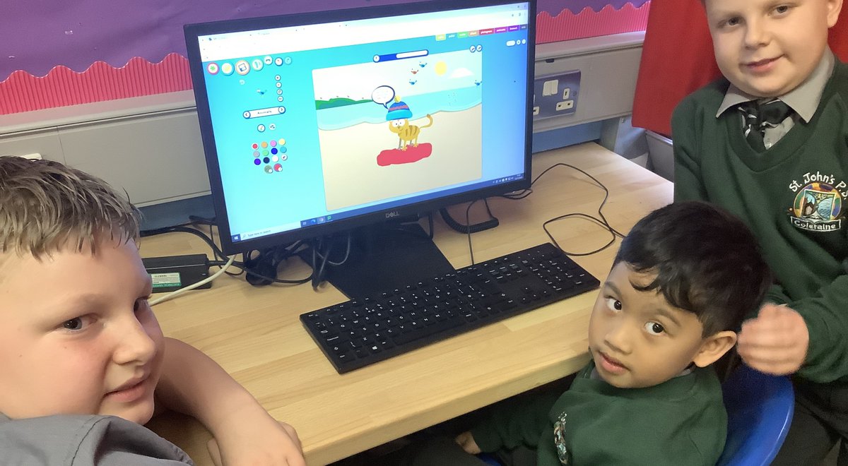 This week, Y1 &amp; Y7 joined their Buddy Programme to complete an ICT Digital Art task using #Just2Easy (Paint), linked to Y1’s World Around Us theme – A Time to Rhyme. Can you guess which nursery rhyme each artwork shows? One set of buddies even created their own rhyming sentence!