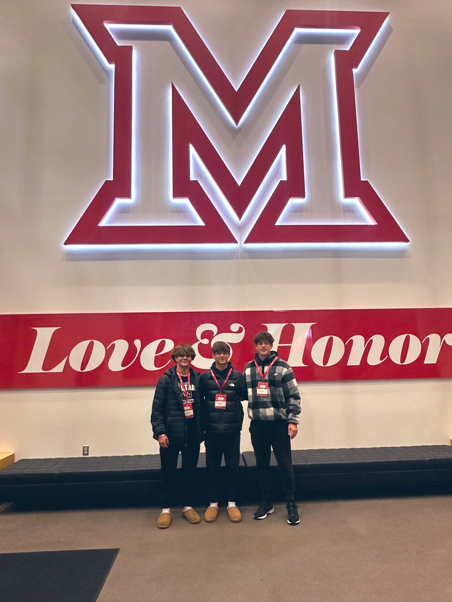 Loved the hospitality &amp; atmosphere at <a href="/MiamiOHFootball/">Miami Football</a> Thank you <a href="/CoachZaneRies/">Zane Ries</a> &amp; <a href="/DBCoachWhite/">Mitch White</a> for the one on one conversation! Special thanks to <a href="/CoadyKeller1/">Coady Keller</a> &amp; <a href="/Martin_Miami_HC/">Chuck Martin</a> Can’t wait to be back! 

<a href="/Coach_Franke/">Josh Franke</a> <a href="/shafferdb/">Coach Dan Shaffer</a> <a href="/thevicrainey/">Vic</a> <a href="/TylerStevens94/">Tyler Stevens</a> <a href="/Bryan_Ault/">Bryan Ault - Midwest Scout</a>