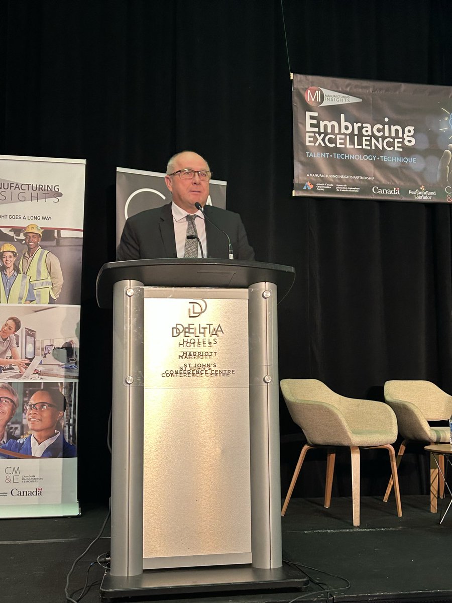 This morning, Deputy Premier <a href="/BarryPetten/">Barry Petten</a> kicked off the Canadian Manufacturing Insights Conference. Attendees are looking forward to sharing energy and fresh ideas. Wishing everyone a successful and inspiring conference! <a href="/cme_mec/">CME-MEC</a>