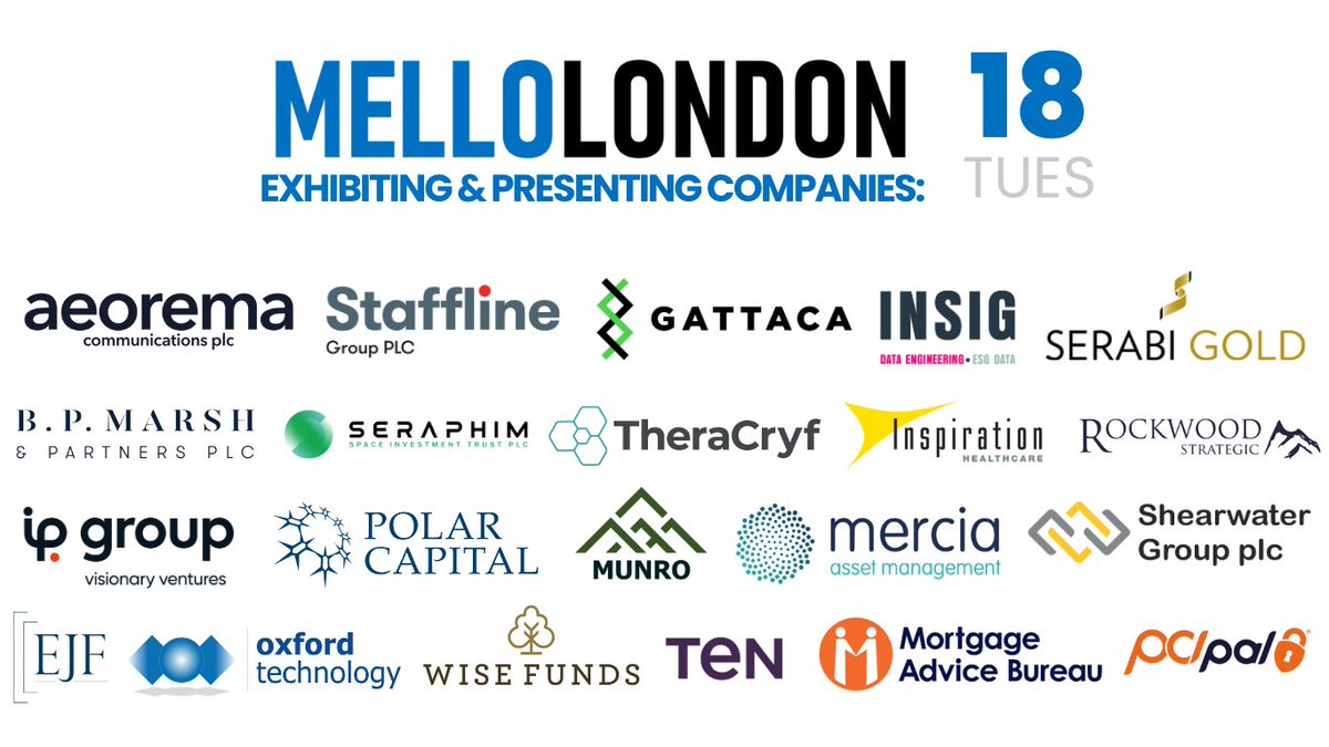 MelloEventsUK's tweet photo. Less than 5 days to go until #MELLOLONDON! Tickets are on final release - secure your ticket to the UK's premier investor event today! Full schedule available on our website. Use code MLondonX25 for 25% off https://t.co/T6vIprgXop