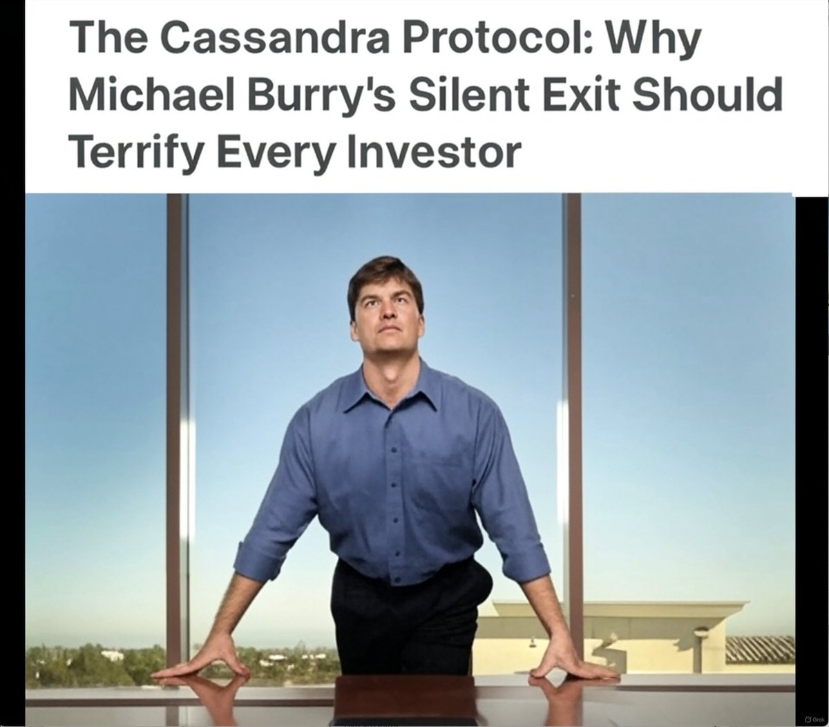 Michael Burry just placed a massive, leveraged bet against the AI boom

He targeting Palantir, Nvidia, and the entire silicon-fueled narrative.

Now he's gone dark.
substack.com/home/post/p-17…
#Burry #AIBubble #Palantir #Nvidia #FinalWarning #FinancialProphecy