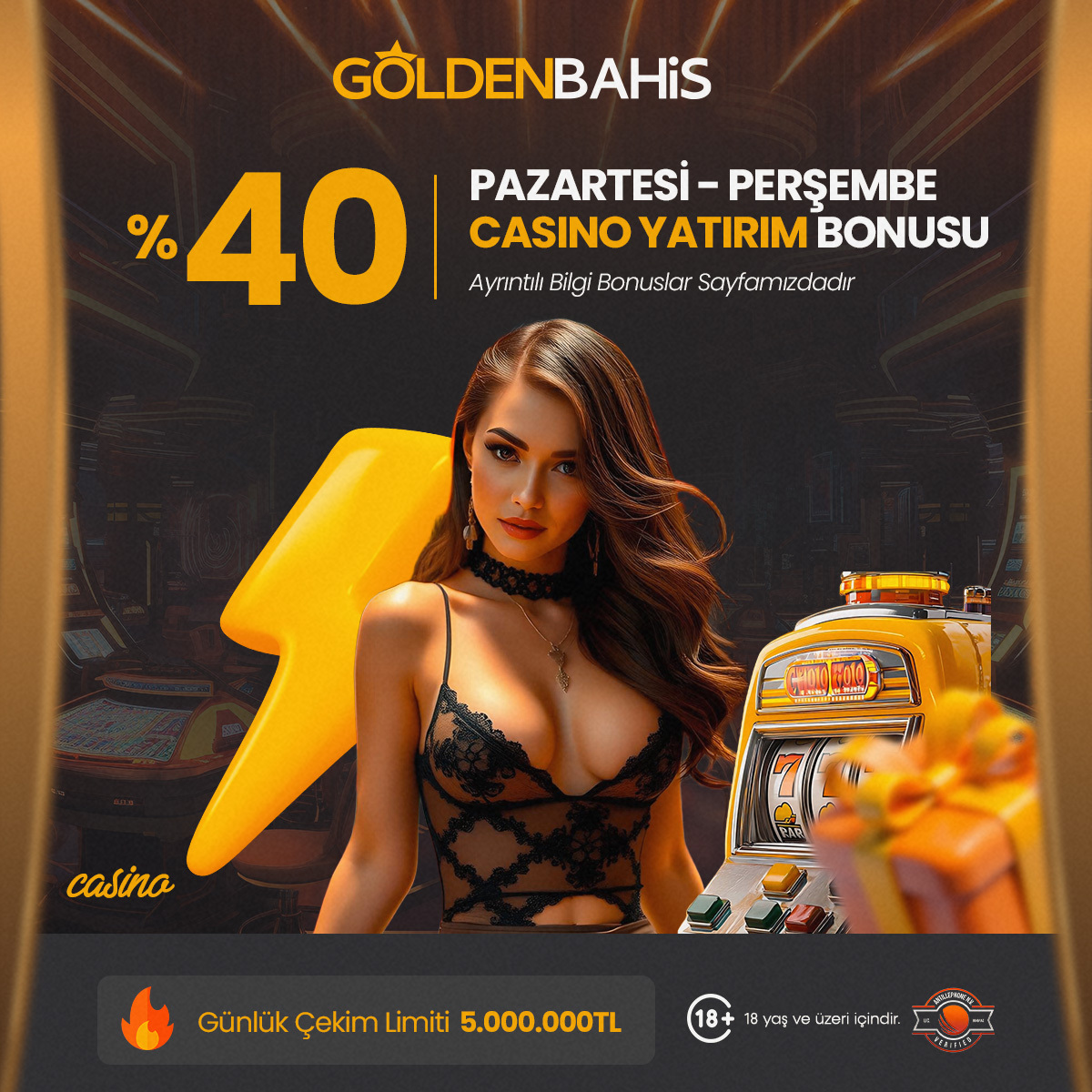🔥 Hafta ortasında kazanç kapısını arala!
GOLDENBAHİS Giriş: t2m.io/TWGL

💥 Pazartesi ve Perşembe günlerinde %40 Casino Bonusu seninle!
🎯 Yatırımını değerlendir, hedefini yükselt!

#GoldenBahis #Perşembe #CasinoLife