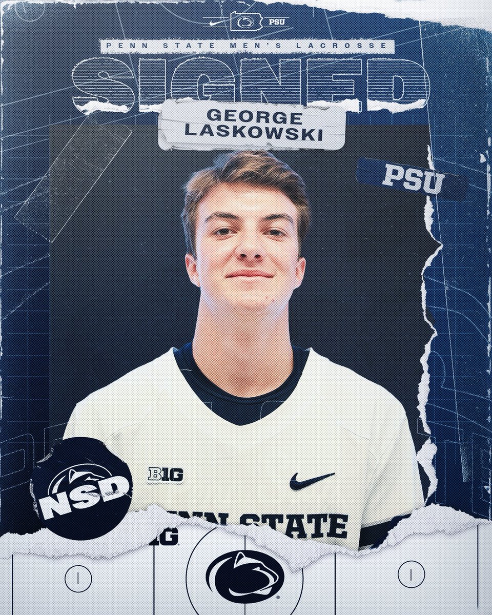 PennStateMLAX's tweet image. George Laskowski. Midfielder. Malvern, Pennsylvania.

Welcome to Happy Valley 🤝
