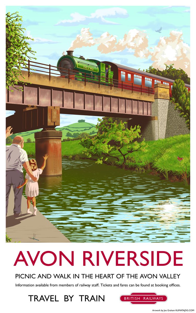 KumataJDG's tweet image. I&apos;m thrilled to say I&apos;ve been called on to create poster art for a real steam railway! 😀

The Avon Valley Railway now has it on display at their main station. More details below - please read on!

(Any other heritage railways interested? Get in touch... 😉)

1/7
#HeritageRailway