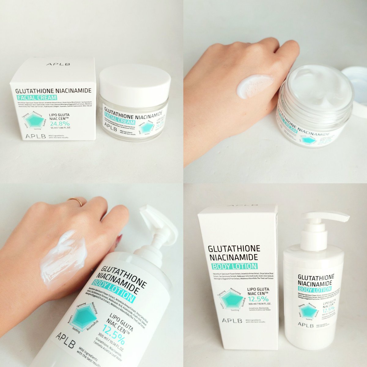 sxx16360235's tweet image. #PR
𓂃 @APLBJapan 様
グルタチオン×ナイアシンアミドシリーズ ♡

肌の奥まで水分補給して
やさしく肌悩みをケア🩵

- グルタチオン ナイアシンアミド フェイシャルトナー
シャバシャバしたテクスチャーでスッと肌に浸透。さっぱりした使い心地だけどしっかり保湿されました。

- グルタチオン…