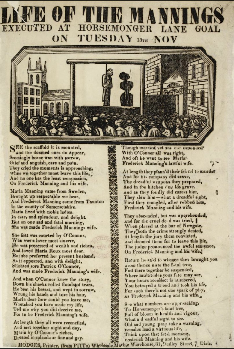 OTD - 13/11/1849 - CD attended the execution of the Mannings at Horsemonger Lane Gaol. "I believe that a sight so inconceivably awful as the wickedness and levity of the immense crowd collected at the execution this morning could be imagined by no man." To the Editor of The Times