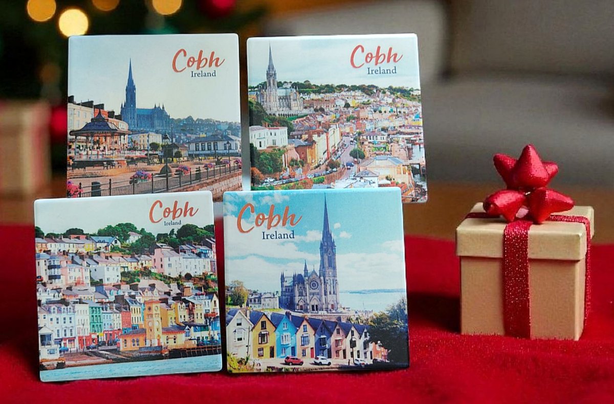 Our fabulous ceramic Cobh coasters.
Available now.

A lovely gift item. 
🌲⛄🎁🎅