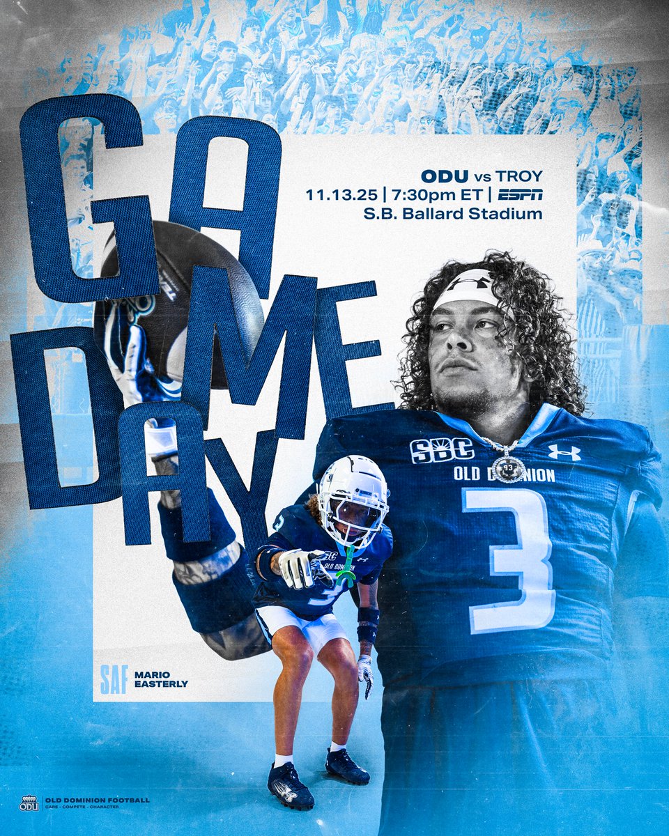 𝙏𝙝𝙪𝙧𝙨𝙙𝙖𝙮 𝙉𝙞𝙜𝙝𝙩 𝙁𝙤𝙤𝙩𝙗𝙖𝙡𝙡 𝙞𝙣 𝙉𝙤𝙧𝙛𝙤𝙡𝙠

🆚: Troy
⌚️: 7:30pm ET
📺: ESPN
📍: S.B. Ballard Stadium

#ReignOn | #BeTheReason