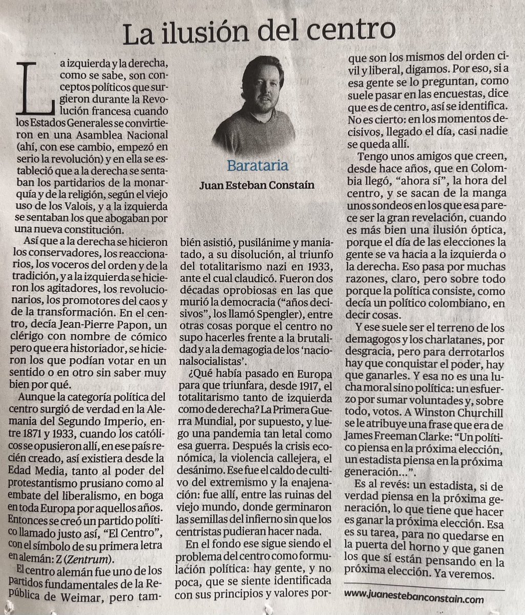 “La ilusión del centro” por ⁦<a href="/Aulogelio/">Juan Esteban Constaín</a>⁩