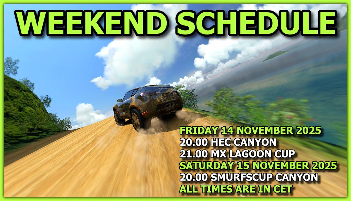 More info about the Smurfscup Canyon at smurfen.nu/canyon
More info about the HEC at maniacalendar.com/event/335
More info about the MX Lagoon Cup at maniacalendar.com/event/383