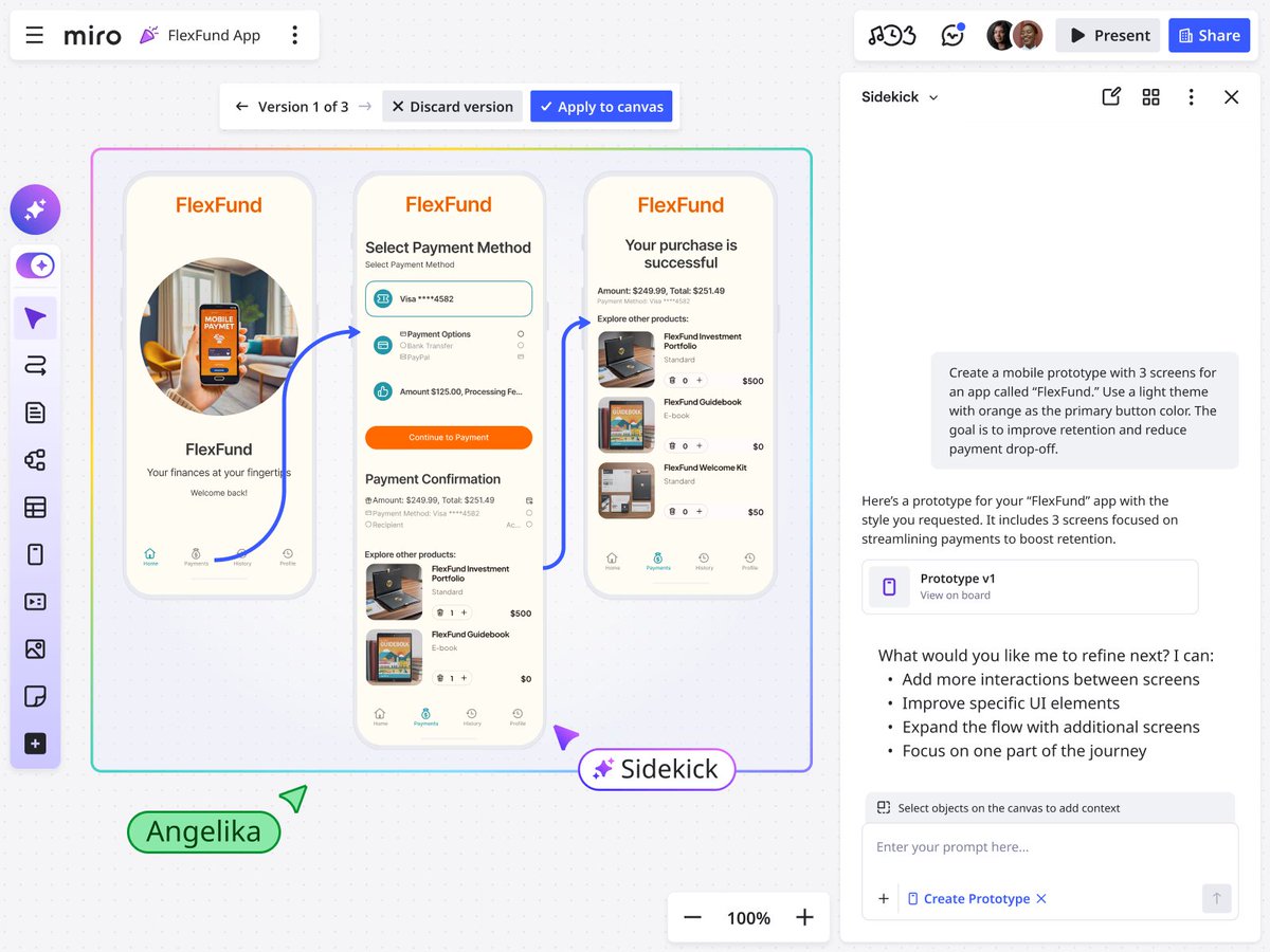 thisiskp_'s tweet image. Most product managers today struggle with the same three things:

1️⃣ Your best ideas live in sticky notes and Slack for weeks
2️⃣ Getting from concept to something the team can click through takes forever
3️⃣ Product team, designers, engineers, and business stakeholders are never…