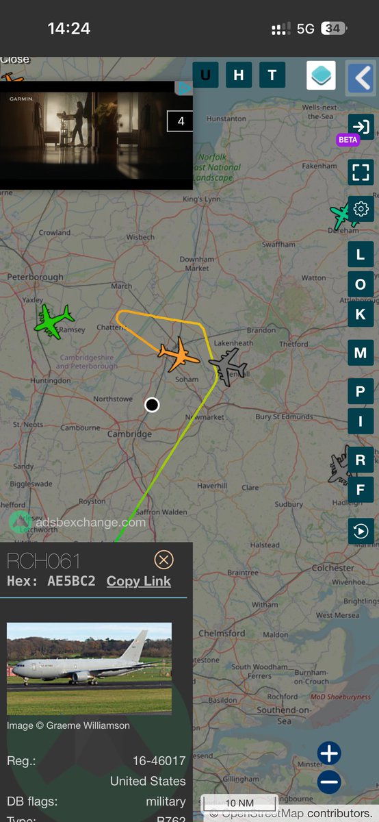 dave987a's tweet photo. Followed by a #KC46 #pegasus all the way from #wichita #usaf #RAF #Milldenhall https://t.co/lGvxGT7i5h