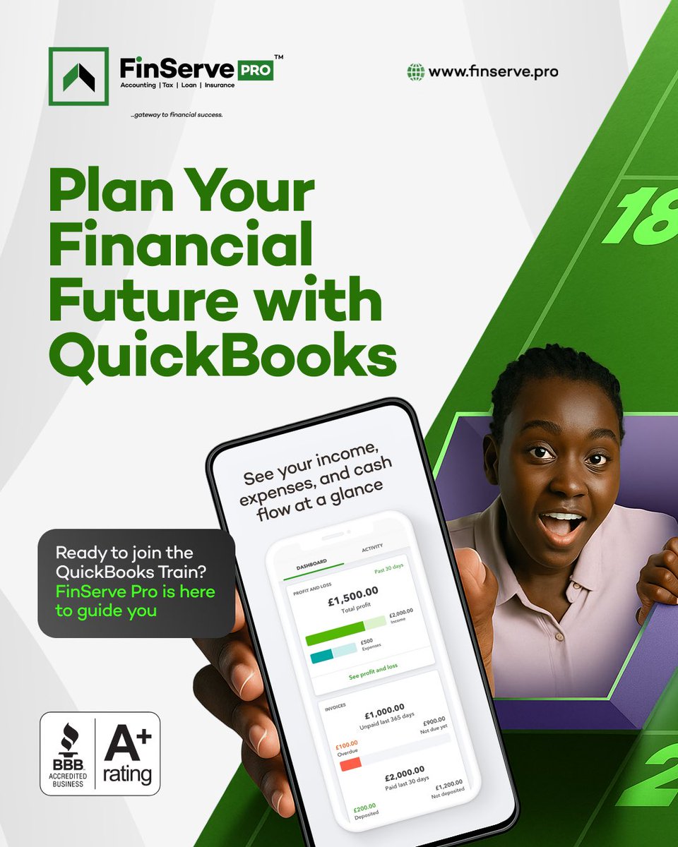 finservepro's tweet photo. Hop on the QuickBooks train and take control of your financial future! 

With FinServe Pro as your guide, managing your books, tracking expenses, and planning smarter becomes effortless. 

Let’s turn your numbers into a roadmap for growth
#finservepro #businessownersinusa https://t.co/6WcFtPjgk5