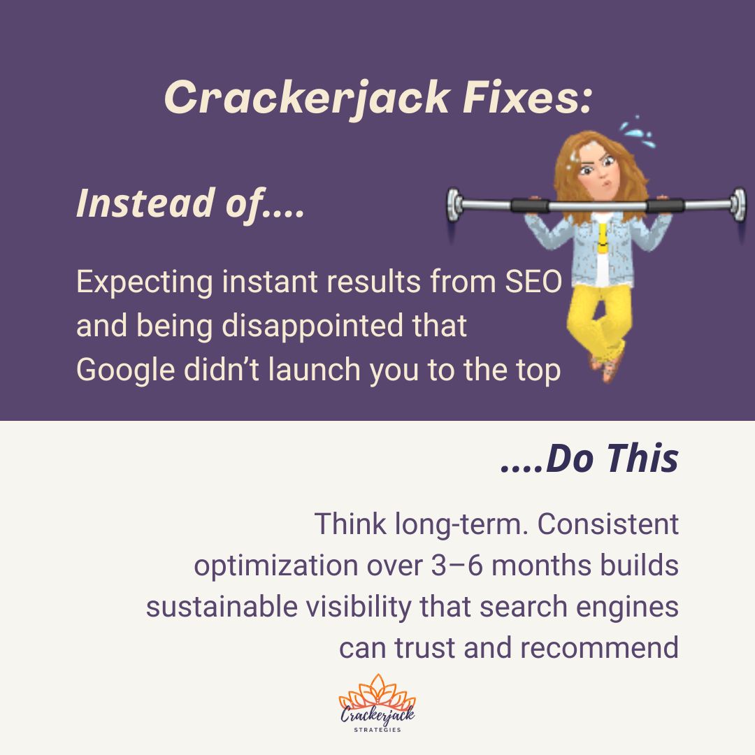 CrackerjackStr's tweet image. SEO isn’t Amazon Prime. 🚚 
You can’t order visibility and expect it on your doorstep in two days.

But with consistent optimization, you can build long-term visibility that search engines (and customers) trust. 💪

#CrackerjackStrategies #LocalSEO #CrackerjackFixes