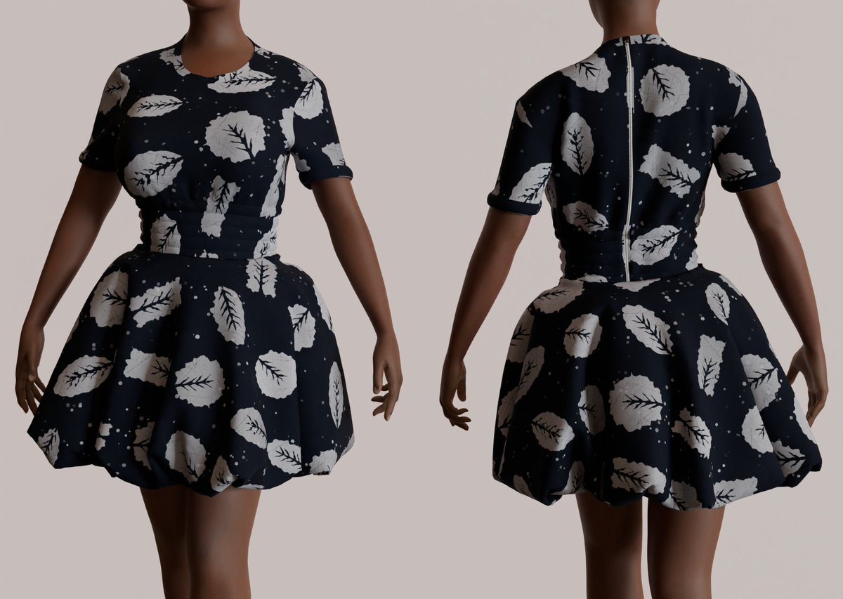 lulu_d_F's tweet image. Clothes  
#B3D #SUBSTANCEDESIGNER #marvelousdesigner #clo3d #Batik #AfricanFashion #3dart
