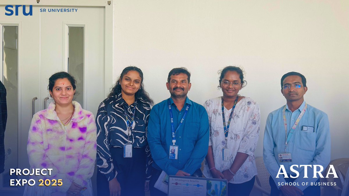 BSchool6461's tweet photo. Project Expo 2025 
Astra School of Business successfully hosted a dynamic showcase of innovative projects, creative ideas and impactful solutions presented by our students.

#ProjectExpo2025 #AstraSchoolOfBusiness #SRUniversity #StudentInnovation #BusinessProjects #FutureLeaders https://t.co/wFZOuM6pCt