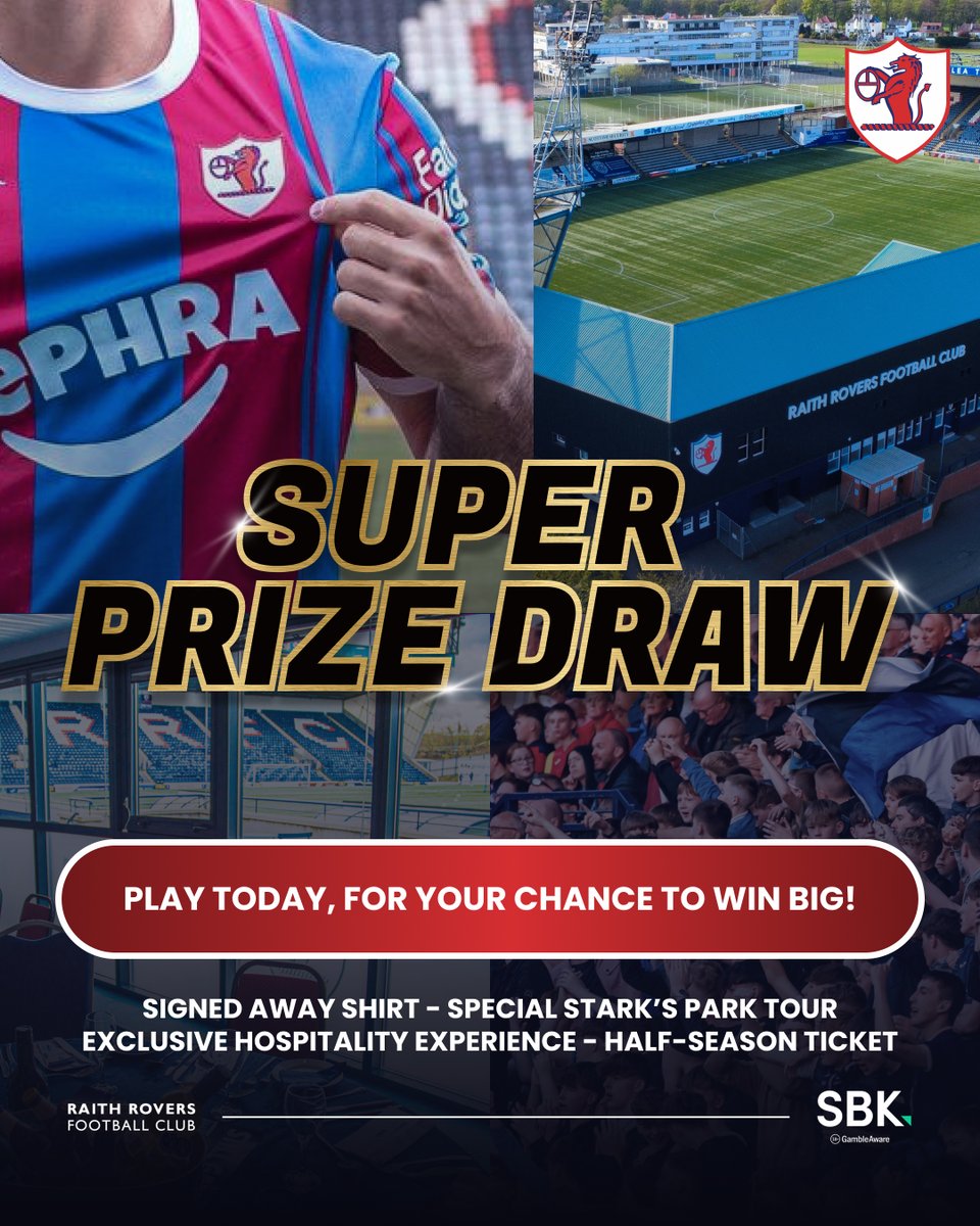 🤑 Win a Half-Season Ticket and more great prizes!

There’s still time to enter our November Super Prize Draw, with entries from just £1.

🎁 Play now: bit.ly/RRFC-PrizeDraws

#YouBelong