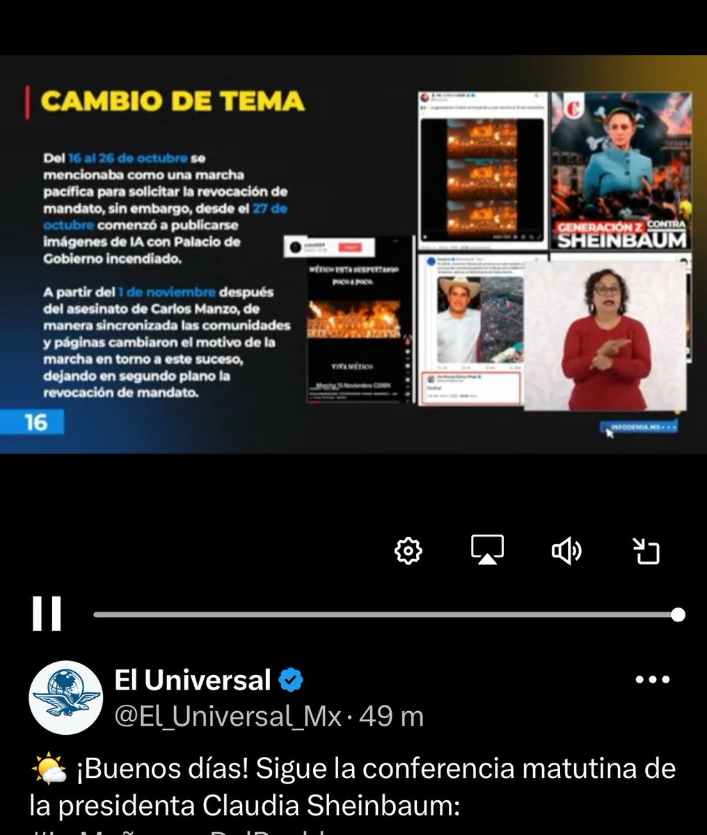 Mzavalagc's tweet photo. No pueden encontrar quién mató a la persona que asesinó al alcalde Carlos Manzo, pero se ponen a investigar quién ha convocado a la marcha del 15 de noviembre. Es  verdaderamente una irresponsabilidad 
Y la sorpresa : que los que convocan están en contra del gobierno. https://t.co/L0ldYWwRY0