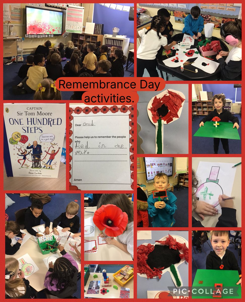 Stjohnscoventry's tweet image. Year 1 produced some beautiful tribute to those we remember on the 11th November. We wrote prayers, created Lego poppies, built a Cenotaph, collaged poppies and designed some war medals! 
#Iwillshine #Excellence #Drive