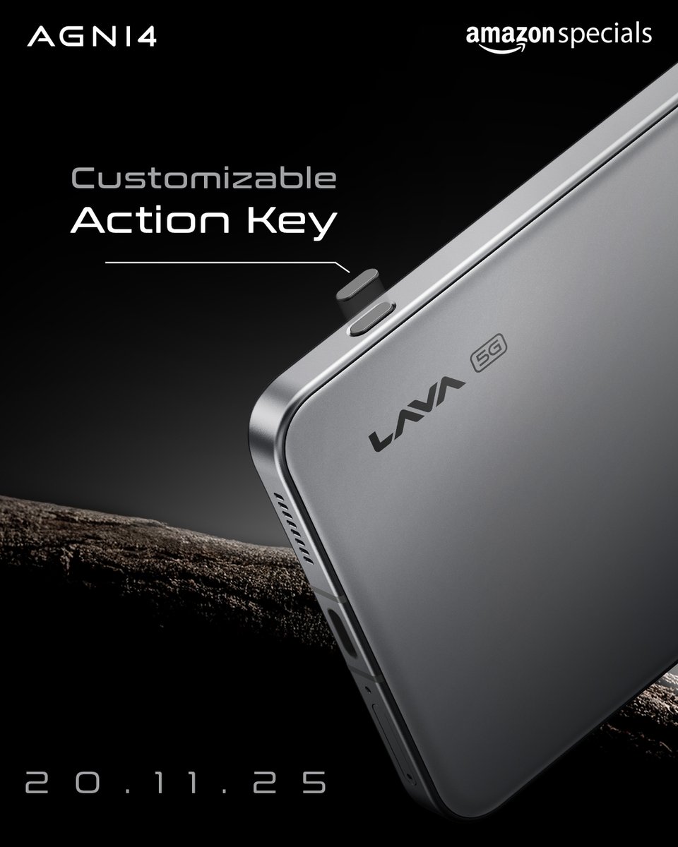 LavaMobile's tweet image. One touch. Infinite shortcuts.

Launching on 20.11.25🔥🔥🔥🔥

#Agni4 #ComingSoon #LavaMobiles