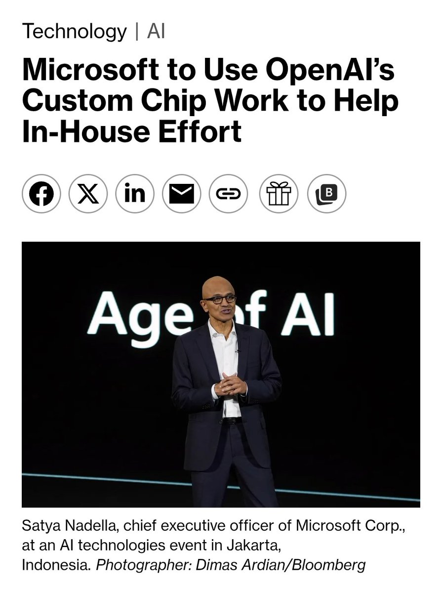 srp03x's tweet image. OpenAI :  we design chips.  
Microsoft :  perfect, we own the factory now. 🤝💻 

#OpenAI #Microsoft  #TechNews