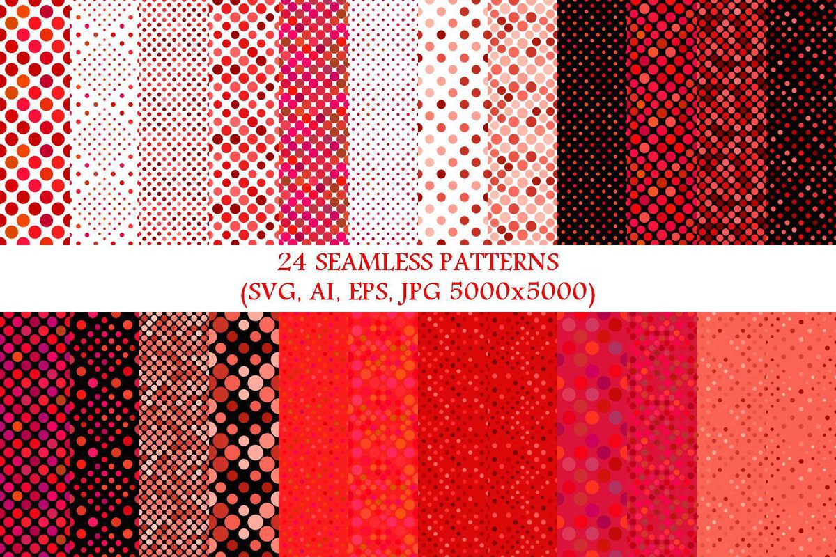 DavidZydd's tweet image. 24 Seamless Red Dot Patterns creativefabrica.com/product/24-sea… #DavidZyddVectors  #RepetitivePatternSet #PatternCollection #Geometric #Circles #SeamlessDotPatterns #RepetitivePatterns #Repeating