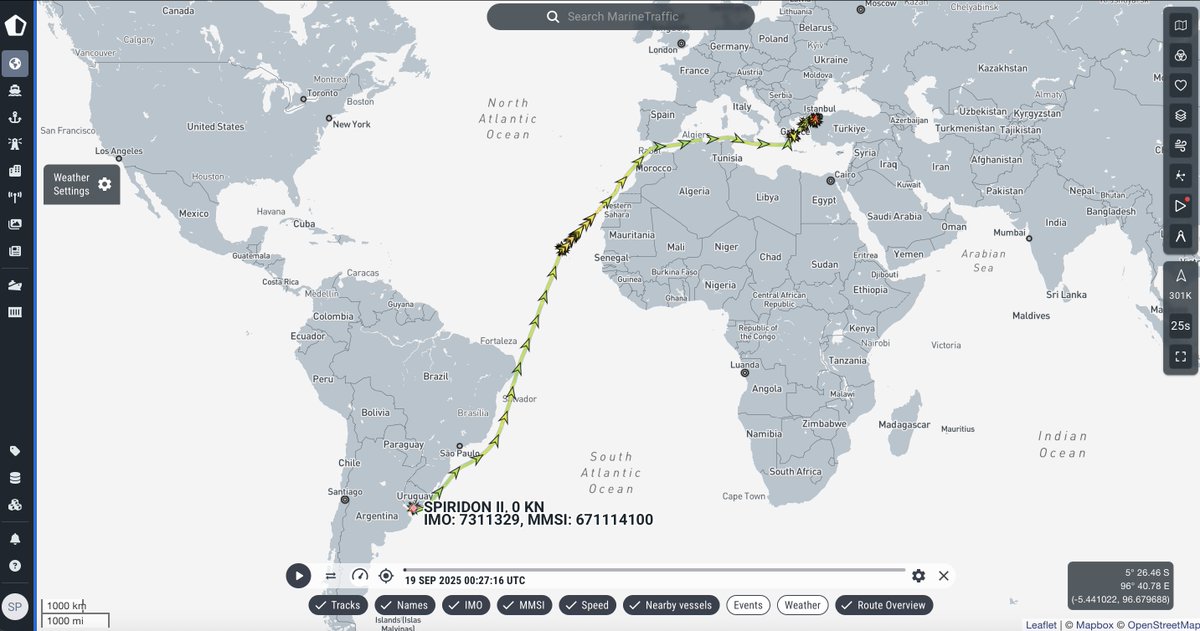 Livestock carrier with almost 3000 cattle at sea for 54 days

The livestock carrier Spiridon II has now been at sea for 54 days after Turkish authorities denied it entry due to discrepancies in cattle ear-tag records. The Togo-flagged vessel departed Uruguay’s port of Montevideo