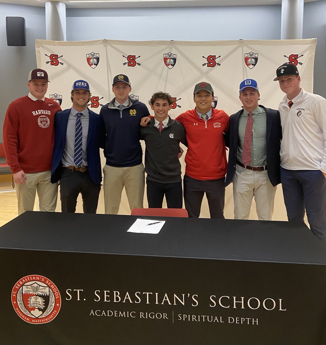 Congratulations to the members of the St. Sebastian's Senior Class who committed early to great institutions to further their academics, while participating in D1 Athletics. Schools: Baseball: Northeastern; Lacrosse: BU, Duke(2),Harvard, Notre Dame; Soccer: Holy Cross. Well done!