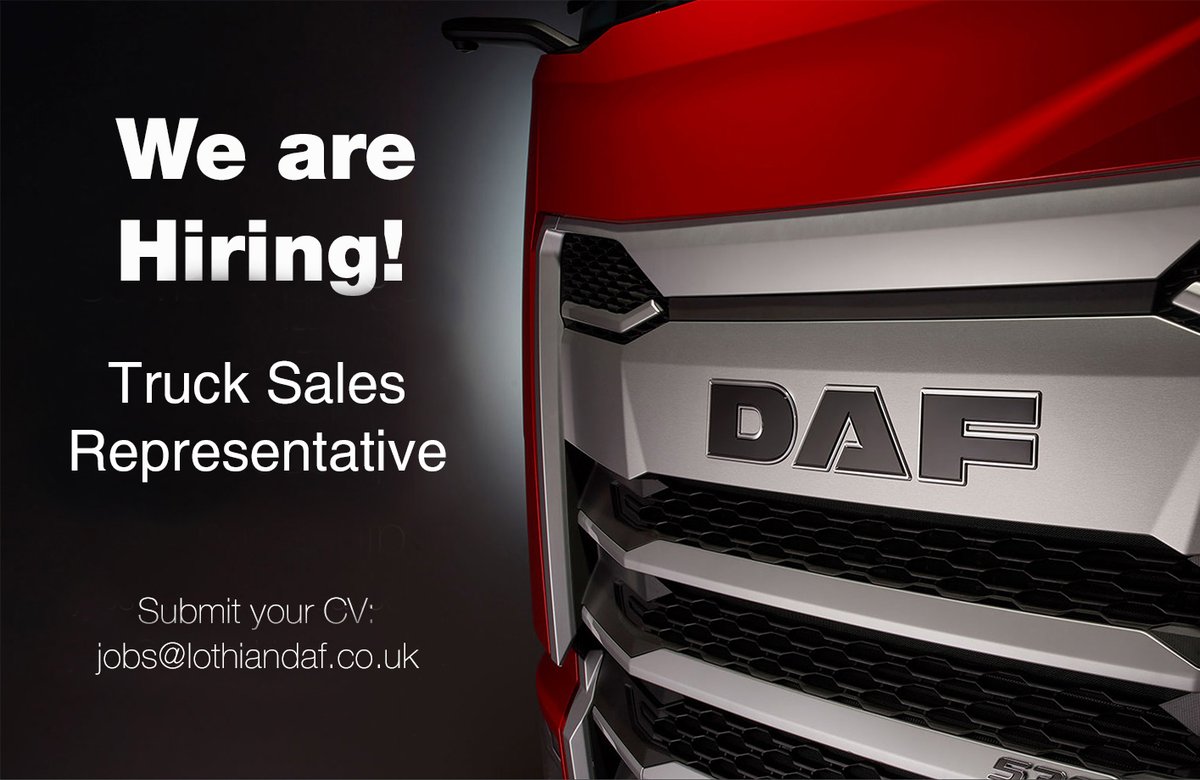 Lothian DAF, a DAF International Gold Dealer for 2025, is seeking a Truck Sales Representative to join our team in Loanhead, Midlothian!
To find out more, follow the link below: - 
lothiandaf.co.uk/about-us/vacan…
#lothiandaf #daf #daftrucks #jobs #hiring #trucksales