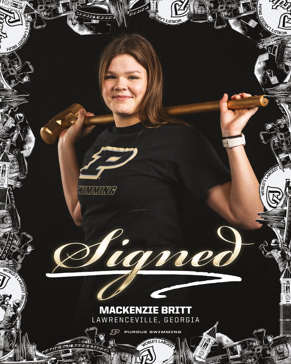 PurdueWSwim's tweet photo. Welcome Aboard Mackenize!! #BoilerUp #FutureBoilermaker ๐
๐โโ๏ธ Mackenize Britt
๐ Freestyle
๐ Lawrenceville, Georgia
๐ซ Brookwood HS
โฃ๏ธ SwimAtlanta https://t.co/t8xufWUxdq