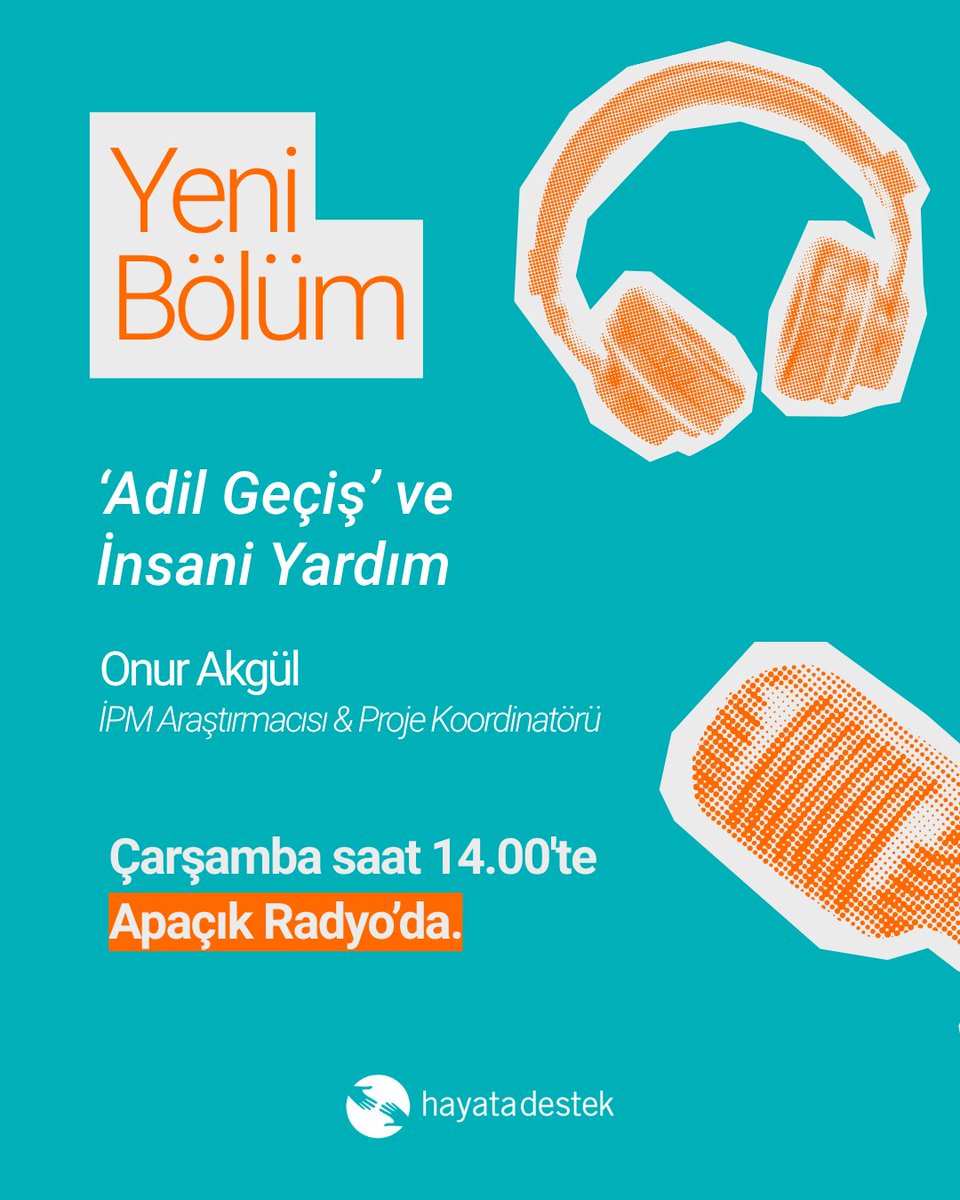 Hümaniteryan'ın 6. bölümü podcast olarak yayında📣

'Adil geçiş' ve insani yardımı odağa alan bu bölümde Ayşe Koçak ve Gözde Kazaz'ın konuğu  <a href="/ipc_ipm/">Istanbul Policy Center</a>  Araştırmacısı &amp; Proje Koordinatörü Onur Akgül.

Podcast: open.spotify.com/episode/7eUjaG…