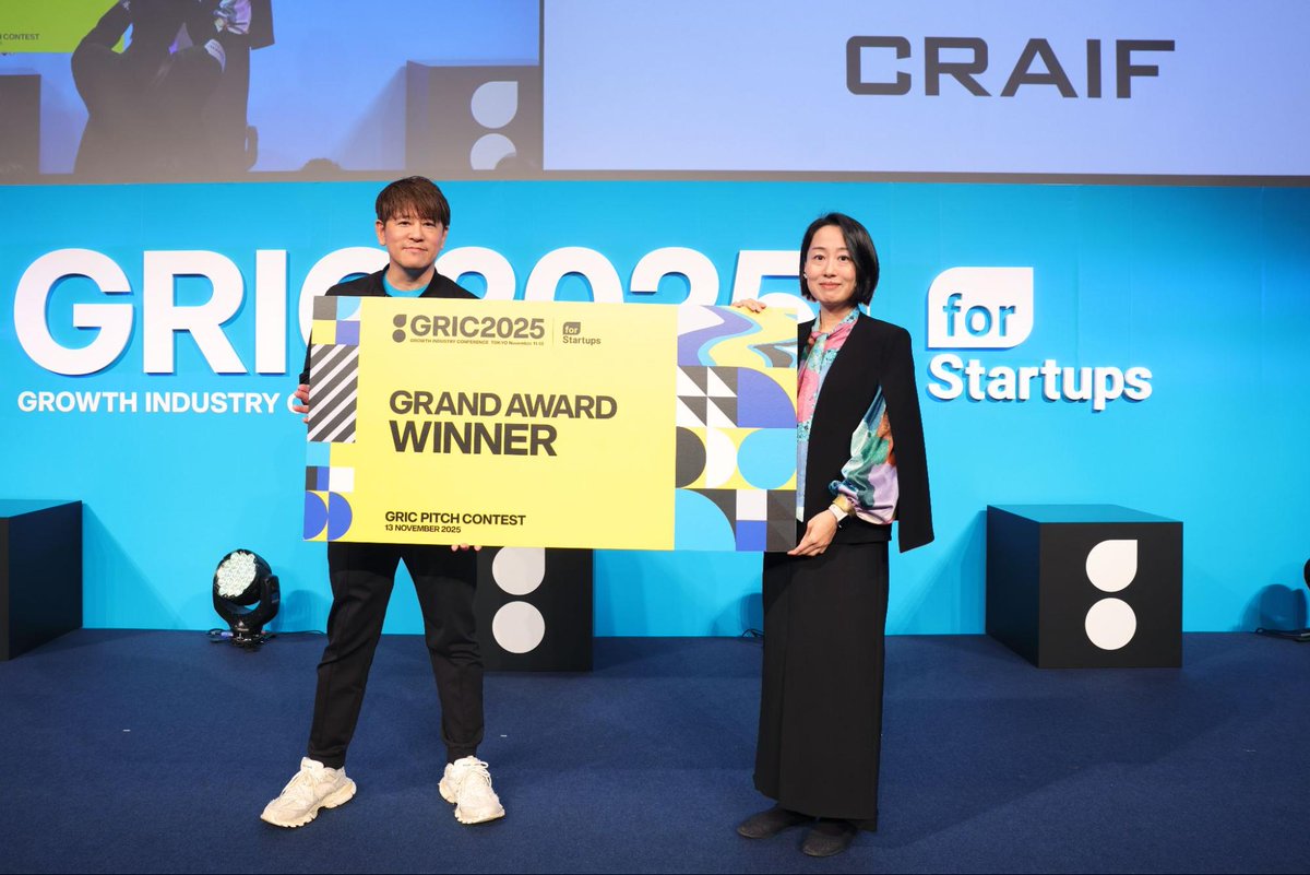 You7089's tweet photo. 皆様、フォースタートアップス主催カンファレンス「GRIC2025」に3日間お付き合い頂きまして有難うございました!! 総登録件数は過去最大となる12,000件を超え、「GRIC PITCH」GRAND AWARDはCraif社となりました。おめでとうございます!! 来年開催予定の「GRIC2026」にてまたお会いしましょう!!

▶GRIC2025開催レポート
https://t.co/DFbY2P6nWz