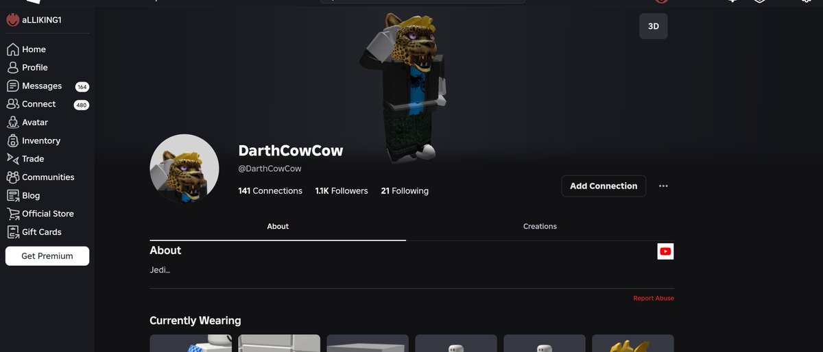 GBrockz's tweet image. ❗️❗️Roblox News Report ❗️ ❗️

🚨Breaking 🚨 :

People are encountering a new style format for profile page in roblox 

Many youtuber has been having this as a beta version 

Image : @greenlegocats

Thoughts?

#Roblox #RobloxUI
#Robloxnews