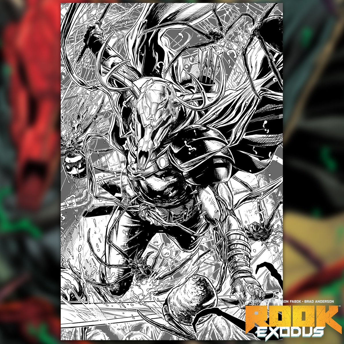 JasonFabok's tweet photo. Rook: Exodus 8 is out.  Support your local comic shop and grab a copy! Here's a cool shot of Stag with colors by @bdanderson13.  From @GhostMachinePro and @ImageComics. I appreciate all the love and support for the book. https://t.co/vZ1gJWN66n