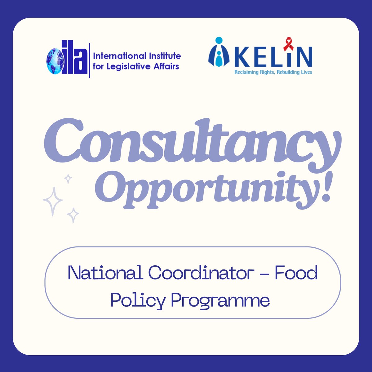 KELINKenya's tweet image. We are #hiring! Know anyone who might be interested?

Position: National Coordinator
Reports to: The National Food Policy Programme Coalition
Contract Type: Consultancy
Location: Nairobi, Kenya

Appy here; linkedin.com/hiring/jobs/43… 

#IkoKazi

@IILAinfo @MOH_Kenya  @IncubatorGHAI