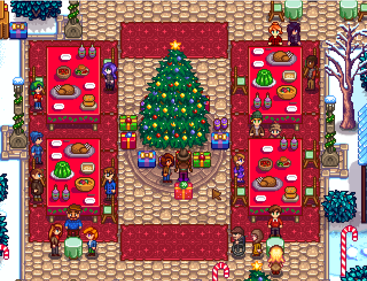 stardew valley is making me want to decorate my room, make myself a hot chocolate and cosy up with a christmas romance book and a really bad hallmark movie in the background
