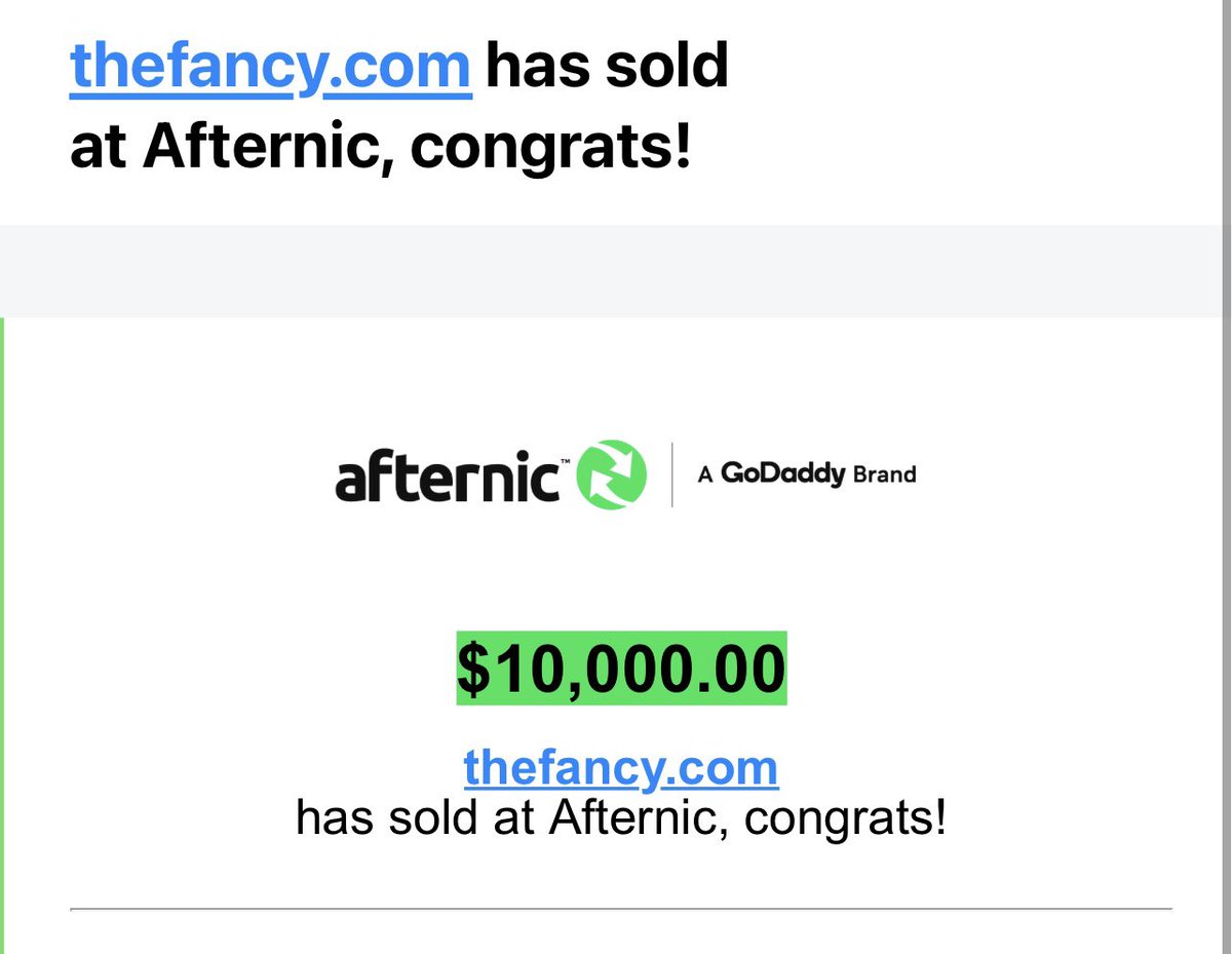 domainnamecom's tweet image. Sold Fancy.com for a good 7 figures earlier this year. Now it’s time to part with TheFancy.com too : )
