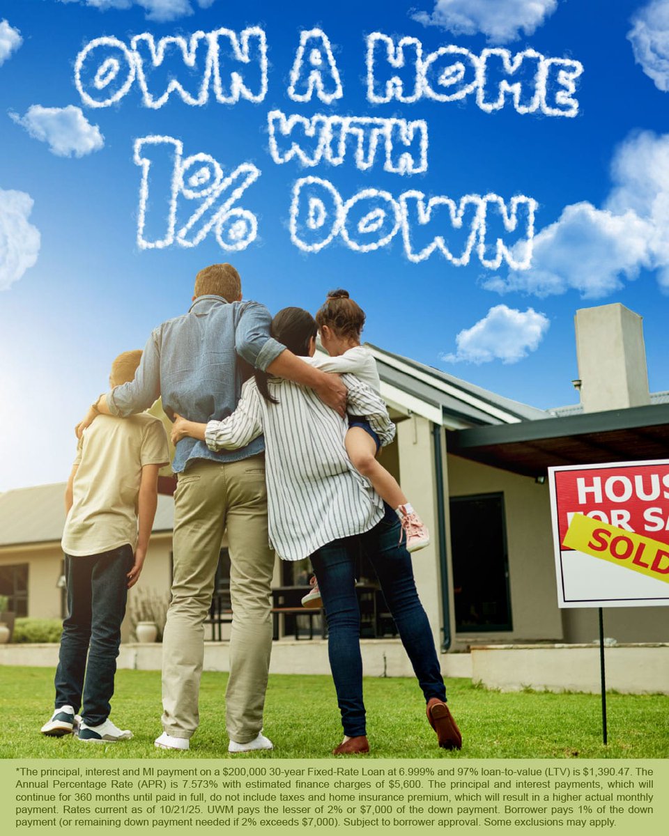 ChrisGianino's tweet image. You read that right. You could own a home by putting just 1% down.* Start building equity! Call or DM me and I&apos;ll share your mortgage options. #LowerRates #BetterService #FasterClosings thePinnacleLoans.com