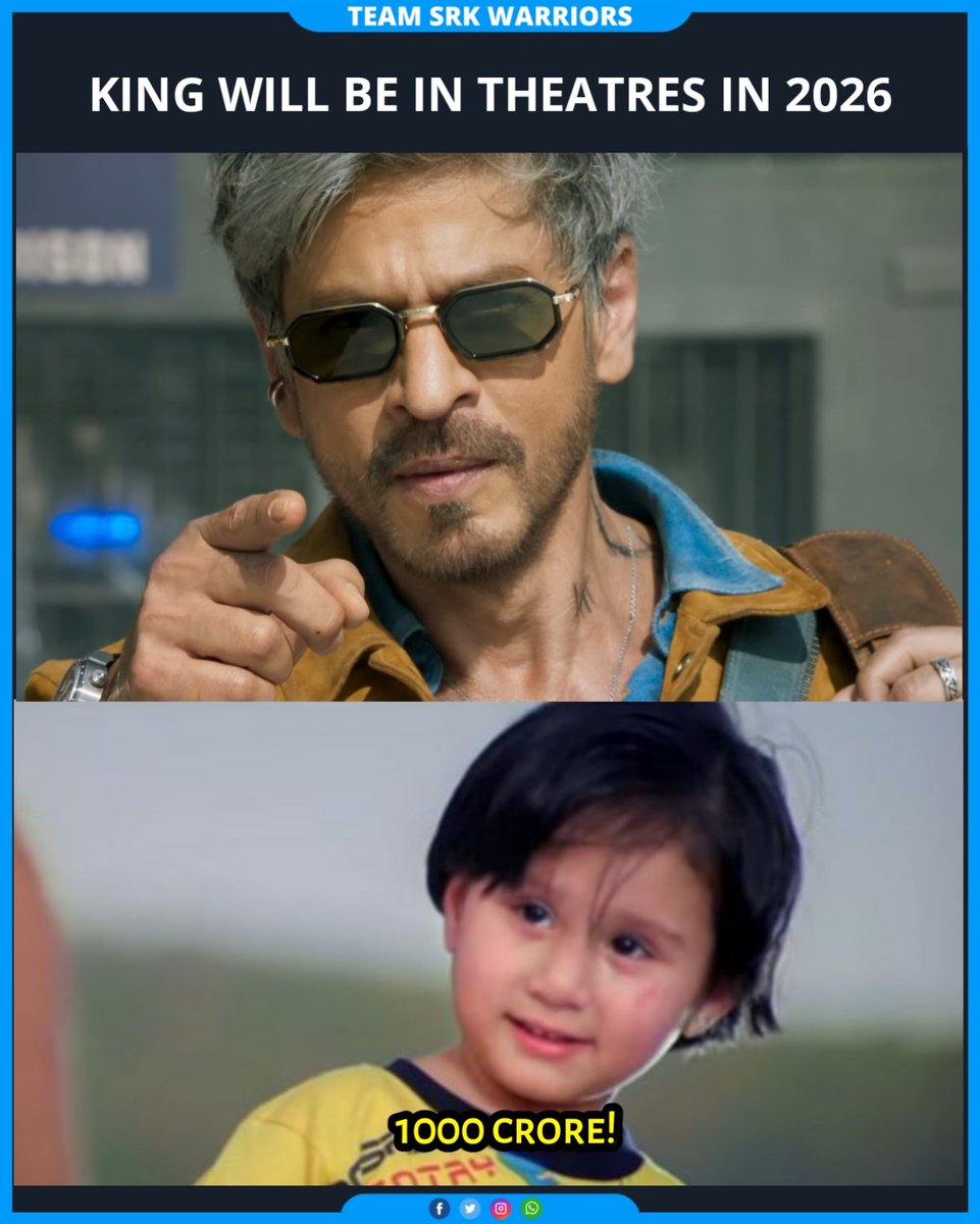 KING arrives in theatres in 2026 — and we already know what the box office will say...👑❤️‍🔥

#ShahRukhKhan #King