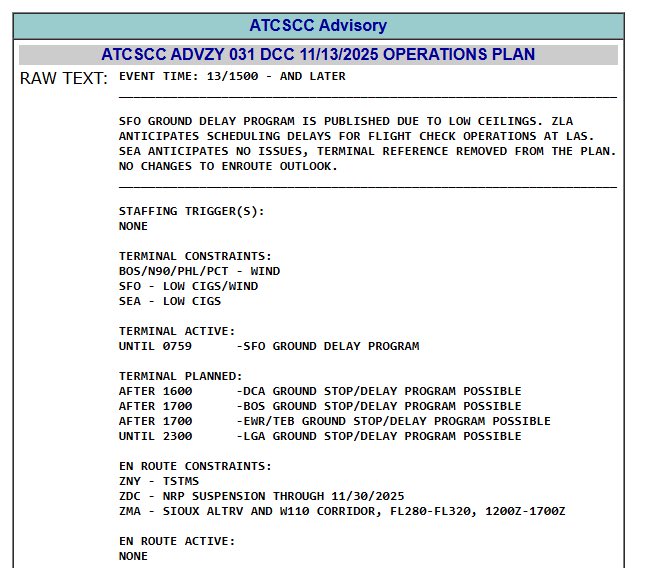 I’m sure there are many folks happy to see “Staffing triggers: NONE” as the government reopens for business.