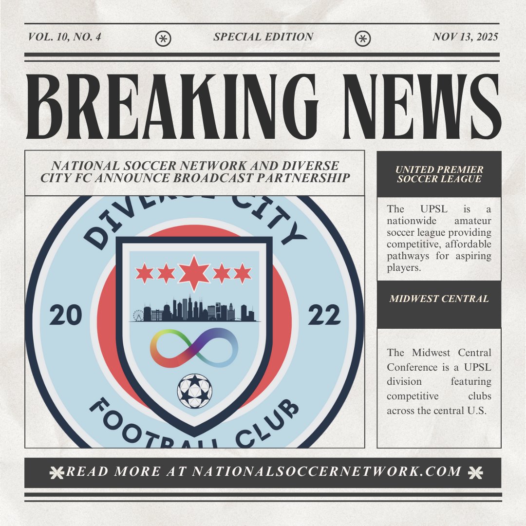 National Soccer Network and Diverse City FC Announce Broadcast Partnership