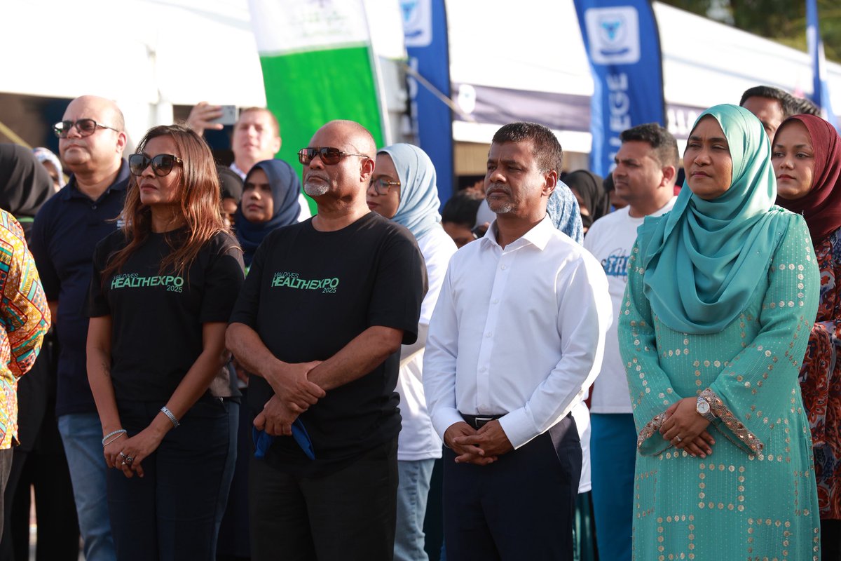MoHmv's tweet image. Health Expo 2025 officially opened today at Central Park, Hulhumalé!
The event was inaugurated by First Lady @sajidhaamohamed, together with the Minister of Health @ANazim2019 and senior officials.

#HealthExpo2025 #MOH #HealthyGeneration
