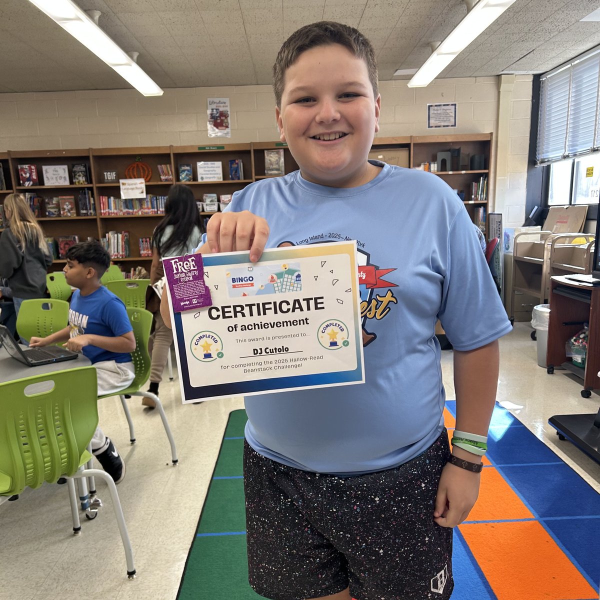 LUFSD_Libraries's tweet image. Reading treats, no tricks! Congrats to three amazing Albany students for completing the Hallow-Read Beanstack Challenge. They tackled tons of reading activities to earn a prize! @LindenhurstUFSD  #LUFSD