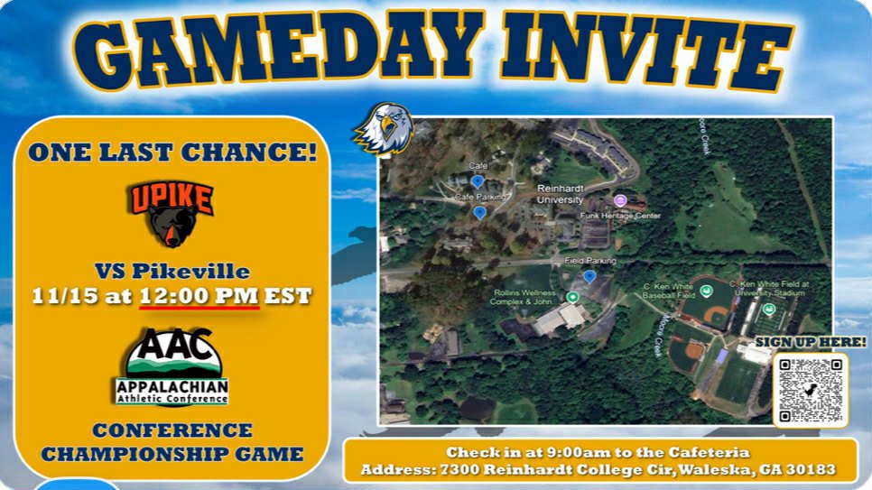 Thank you <a href="/RU_Eagles/">Reinhardt Athletics</a> for the game day invite! <a href="/MasterPatriots/">Master’s Academy Patriots</a> <a href="/PrepRedzoneFL/">Prep Redzone Florida</a> <a href="/SunilSportsNews/">Sports News By Sunil Sunder Raj</a> <a href="/bench424nmore/">Mark Gibson</a>