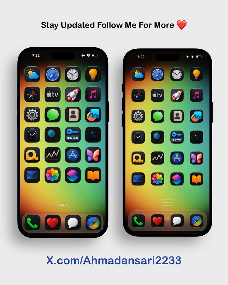 Ahmadansari2233's tweet image. 🎉💥Hello Guy&apos;s here I present My #iOS #iOS18 #iOS26 icons Call Dark iOS Icons Pack 
get it here ⬇️ ⬇️ ⬇️ 🎉💥

 #darkiosicons

bit.ly/darkiosicons

Design More Than 400+ Beautiful Dark iOS Icons including 

1 - inbuilt iOS Icons = 133
2 - Utilities Icons= 142
3 - Social…