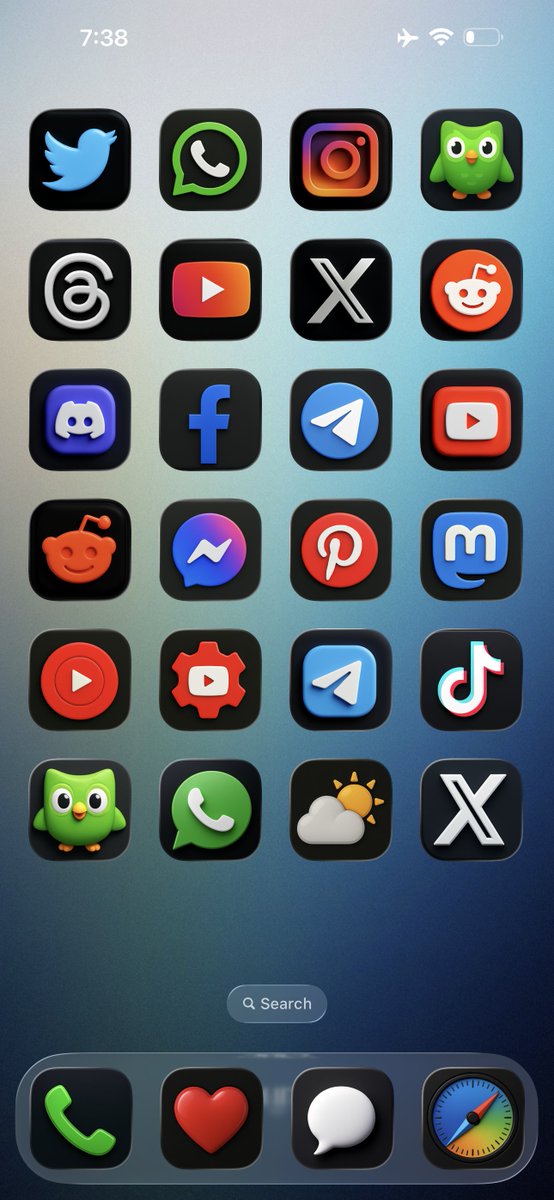 Ahmadansari2233's tweet image. 🎉💥Hello Guy&apos;s here I present My #iOS #iOS18 #iOS26 icons Call Dark iOS Icons Pack 
get it here ⬇️ ⬇️ ⬇️ 🎉💥

 #darkiosicons

bit.ly/darkiosicons

Design More Than 400+ Beautiful Dark iOS Icons including 

1 - inbuilt iOS Icons = 133
2 - Utilities Icons= 142
3 - Social…
