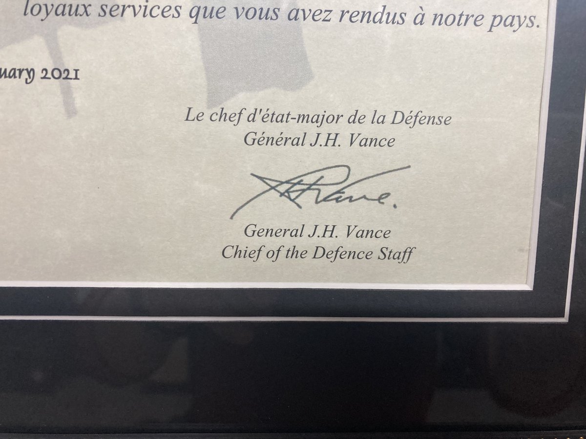 Sometimes I get asked why I'm often so critical of the CAF, its leadership, and our governments approach to defence, instead of being one of its cheerleaders. 

Because this is whose signature is on my Certificate of Service.

And as much as I'd rather not have that stain on such