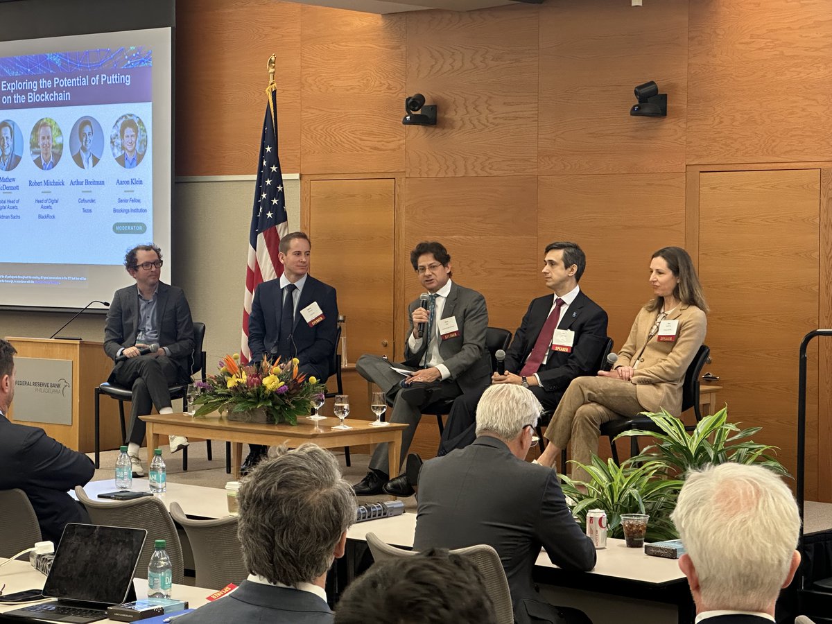 Tezos Co-Founder @arthurb at <a href="/philadelphiafed/">Philadelphia Fed</a>’s Fintech Conference: “US regulators are warming up to the potential of public blockchains to foster financial innovation and expand capital markets, this will allow the industry to serve more meaningful and impactful use cases.”

Day